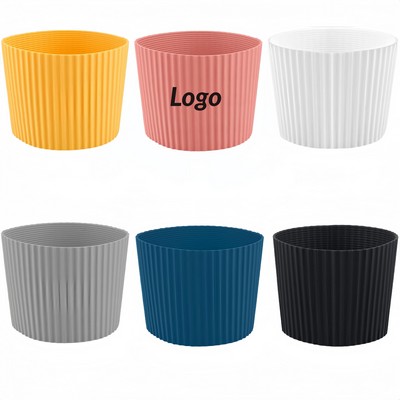 Universal Conical Silicone Cup Sleeve - Heat Resistant, Anti-Slip & Insulated Glass Protector