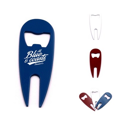 Stainless Steel Golf Divot Tool with Bottle Opener