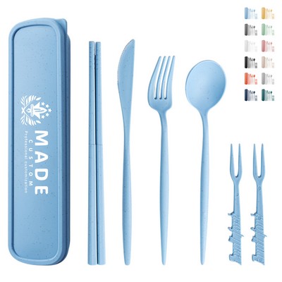 Portable Wheat Straw Cutlery Set