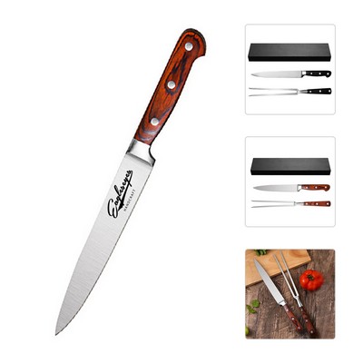 Stainless Steel BBQ Knife with Fork Set