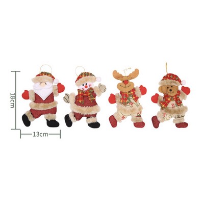 Christmas Tree Mini Dancing Figurine Ornament 4pcs set