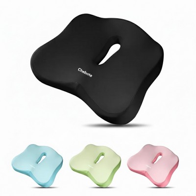 Pressure Relief Memory Foam Seat Cushion with Lumbar Support