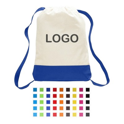Canvas Drawstring Backpack