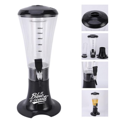 3L Clear Beverage Tower Tube