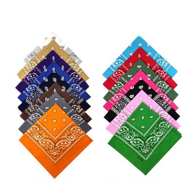 Printed Square Bandana (21"x21")