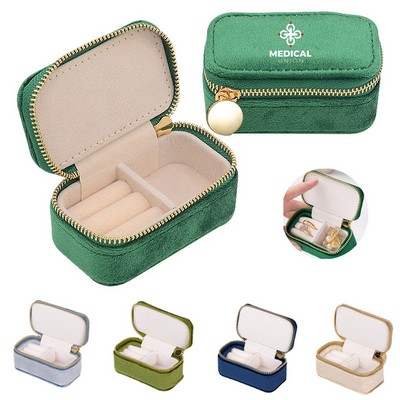 Small Velvet Travel Jewelry Case