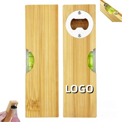 Multifunctional Wooden Level Bottle Opener