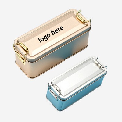 Tinplate Food Packaging Box w/ Buckle Closure