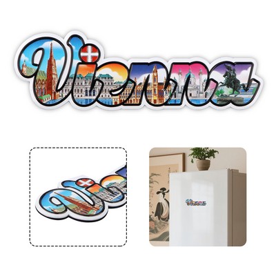 Custom 3D Metal Fridge Magnet Souvenir Gift