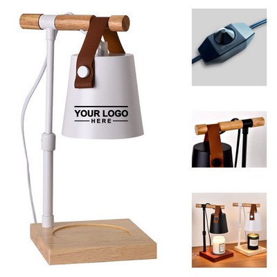 Wood Base Candle Warmer Lamp