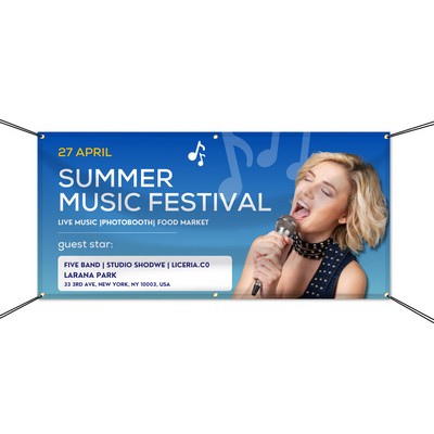 Polyester Fabric Banners Left and Right Pole Pocket - (1' x 1') SQFT