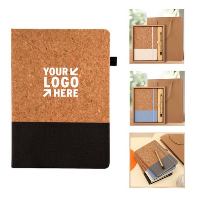 Cork Wood Notebook Gift Box