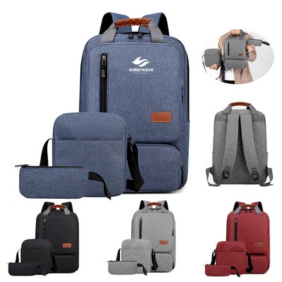 Men's Casual Three-Piece Set Backpack