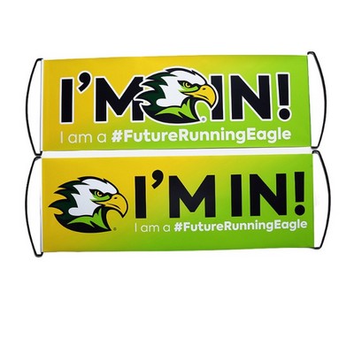 Full Color Double Sides Printed Retractable Hand-pull Flag