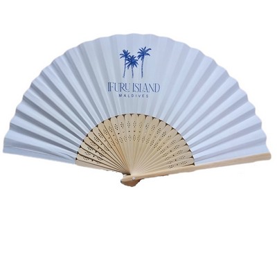 8" Single Side Paper Folding Fan