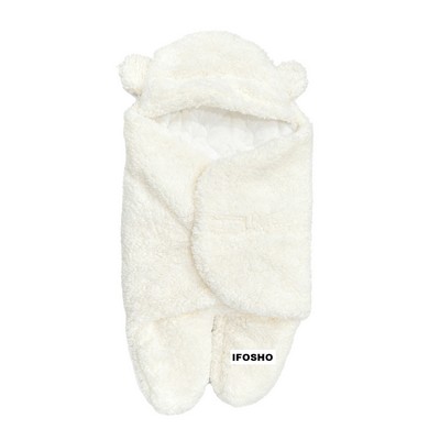 Warm Thick Plush Baby Sleeping Swaddle Wrap 0-3 Months