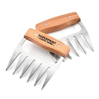 Wood Handle Meat Shredder Claws For BBQ