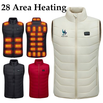 28 Area Unisex Thermal Collar Sleeveless Jacket Heated Vest
