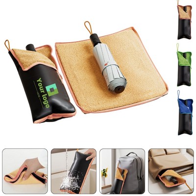 2" 1 Waterproof Umbrella Storage Bag and Cleaning Cloth