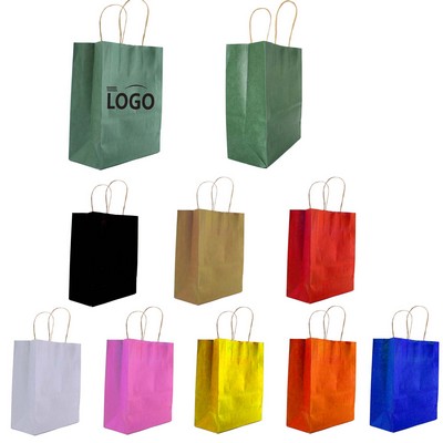 Colorful Kraft Paper Tote Bag