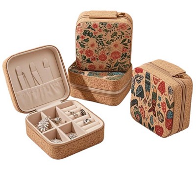 Full Color Printed Cork Square Jewelry Box