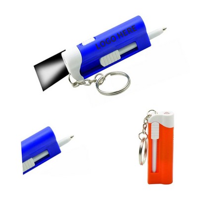 Illuminated Ballpoint Pen Keychain