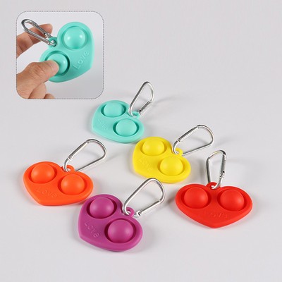 Heart-shaped Love Bubble Keyring