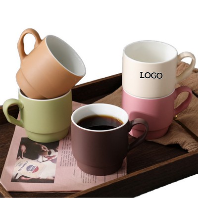 Vintage Ceramic Stackable Coffee Mugs