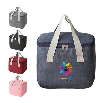 8.8"x5.5"x7" Insulated Lunch Cooler Tote Bag