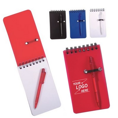 Top-Spiral Notebook with Pen Pocket Size