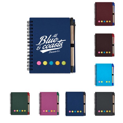 Hollow Kraft Cover Spiral Notebook with Pen