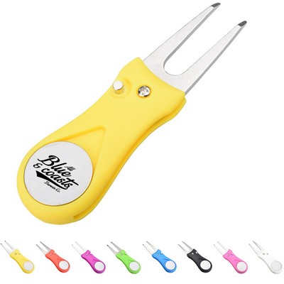 Golf Divot Tool with Ball Marker