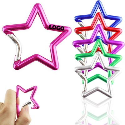 3 2/3" Star-Shaped Carabiner Key Chain