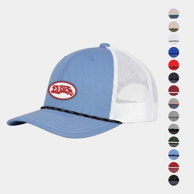 Cotton Twill Everyday Trucker Cap with Rope Trim