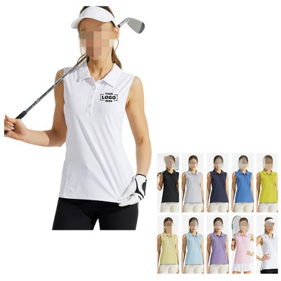 Women's Sleeveless Athletic Polo Top