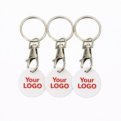 Customizable Plastic Token Holder Keychain With Logo