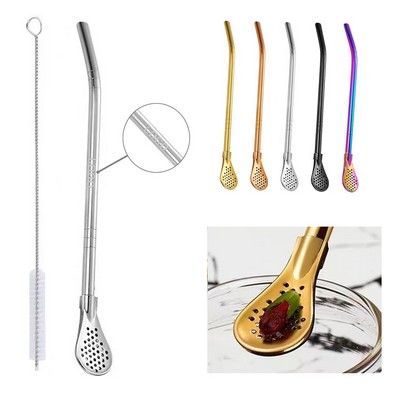 Stainless Steel Filter Straw Spoon