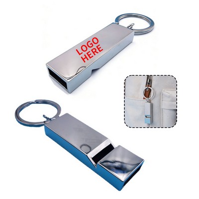 Aluminum Alloy Cube Whistle Keyring