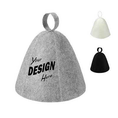 Felt Sauna Hat Absorbent Protective Head Cover