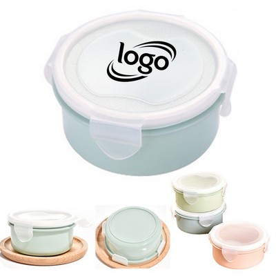 Plastic Airtight Round Lunch Box W/ Lid