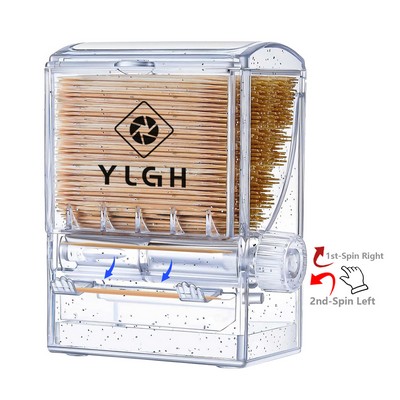Twist Activated Toothpick Dispenser Holder