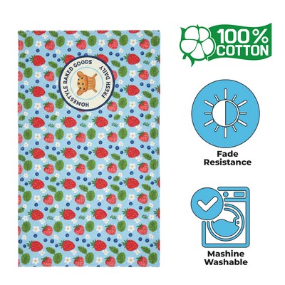 Sustainable Cotton Full Color Tea Towel