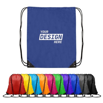 Custom Waterproof Gym Polyester Drawstring Backpack