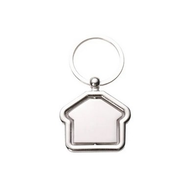 House Shaped Metal Key Chain