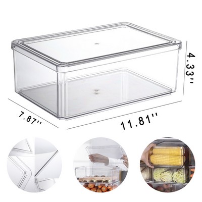 Clear PET Plastic Food Storage Containers for Fridge