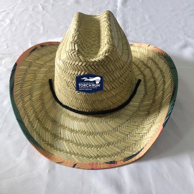 Custom Lifeguard Style Straw Cowboy Hat