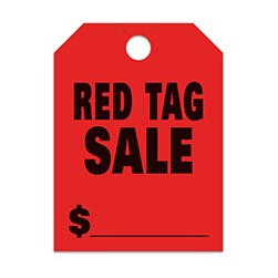 Jumbo Style RED TAG SALE Mirror Hang Tag