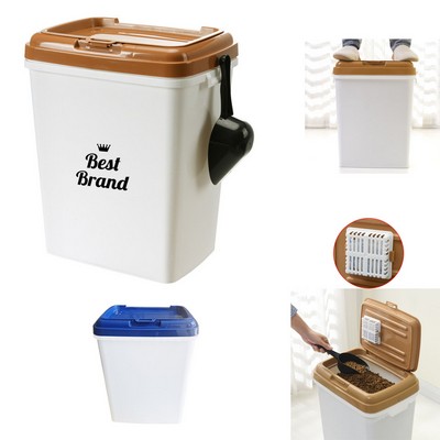 Pet Food Storage Bin Container W/Measuring Spoon
