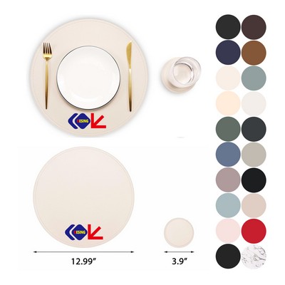 PU Leather Placemats Waterproof Table Mats