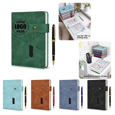 Executive Faux Leather Journal with Metal Buckle